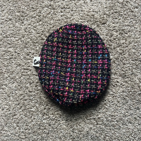Francesca’s Black and Multicolored Tweed Beret - Picture 1 of 3